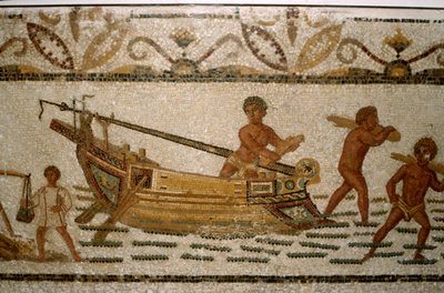 ローマ海のモザイク、2 ～ 3 世紀 作： Unbekannt