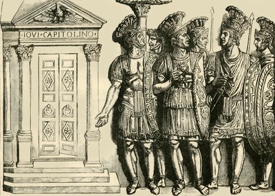 ローマの兵士、1890年。 作： Unbekannt