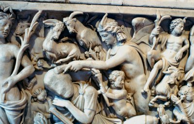 セレーネとエンディミオンの伝説を持つローマの石棺、西暦230〜235年 作： Unbekannt