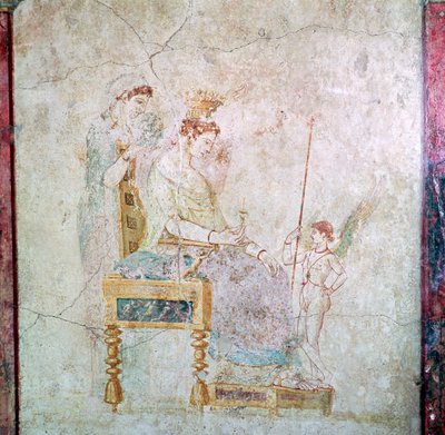 アフロディーテ、エロス、およびグレイセスの 1 人を描いたローマ時代の壁画、1 世紀 作： Unbekannt