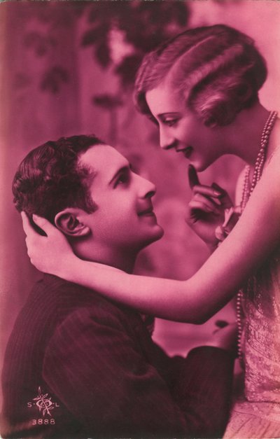 ロマンチックなポストカード、c1920s 作： Unbekannt