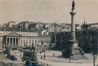 ロシオ広場、ポルトガル、リスボン、1936 作： Unbekannt