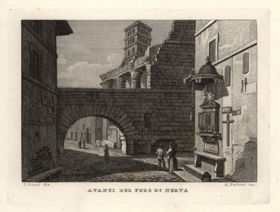 ネルヴァのフォーラムの遺跡、フォロ・ディ・ネルヴァ、ローマ 作： Unbekannt