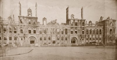 1871年5月、パリのホテルドヴィルの遺跡 作： Unbekannt
