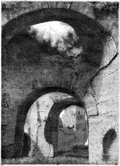 カラカラの温泉の遺跡、ローマ、1886 作： Unbekannt