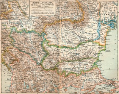ルーマニア、ブルガリア、セルバ、モンテネグロ、c1906、1907 作： Unbekannt