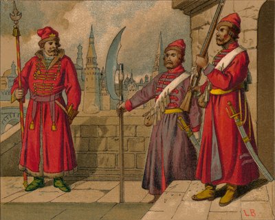 17世紀のロシアのStrelitziとトルコの警備隊-19世紀の民間人、将校 作： Unbekannt