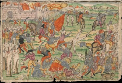 1577年7月および8月のリヴォニアのロシア残虐行為。NachricによるJohann Jakob Wicksコレクションから 作： Unbekannt