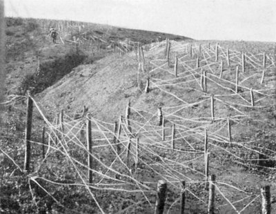 ロシアの有刺鉄線の絡み合い、日露戦争、1904年〜5月 作： Unbekannt