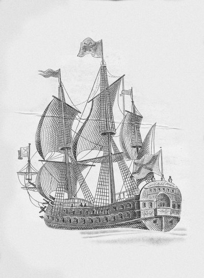 ポルタヴァ1712ラインのロシア船 作： Unbekannt