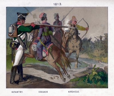 1813年の19世紀のロシアの兵士 作： Unbekannt