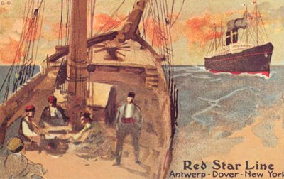 帆船とレッドスターオーシャンライナー、c1900。 作： Unbekannt