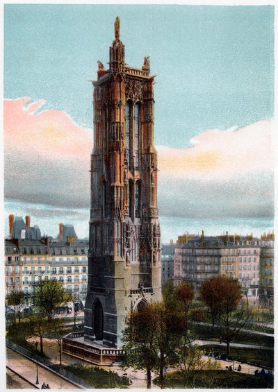 サンジャックタワー、パリ、c1900 作： Unbekannt