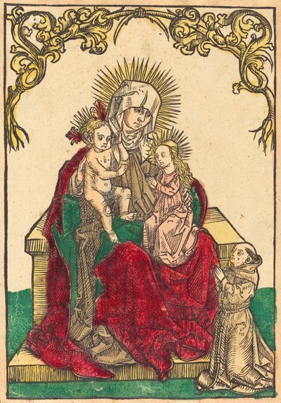 聖アン、マドンナと子供、そしてフランシスコ修道士、c。 1500。 作： Unbekannt