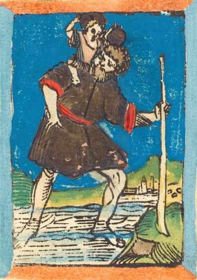 聖クリストファー、c。 1480年。 作： Unbekannt
