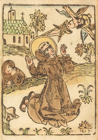 聖痕を受ける聖フランチェスコ、c. 1480年。 作： Unbekannt