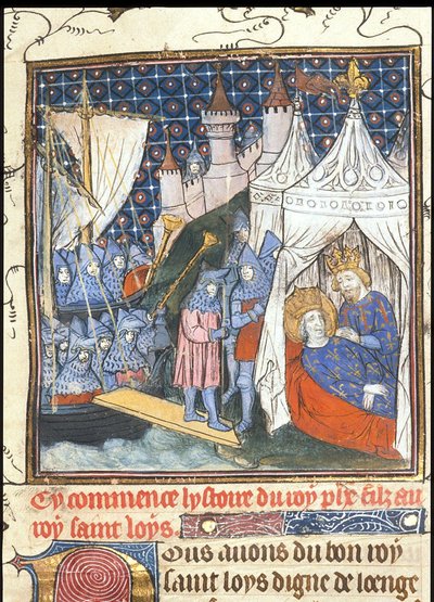 セントルイスはチュニスでの2回目の十字軍の際に1380年にフランスから出ました。 作： Unbekannt
