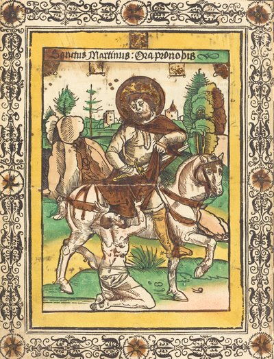 聖マルティンと乞食、c。 1490年。 作： Unbekannt