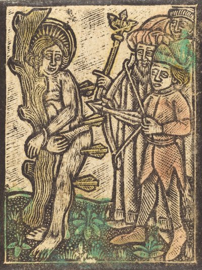 聖セバスチャン、c。 1480年。 作： Unbekannt
