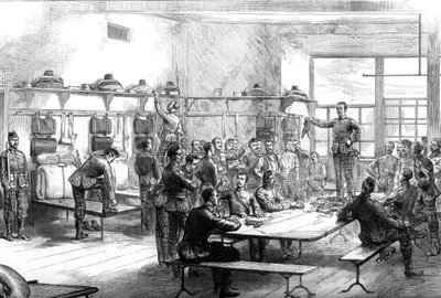 兵舎での脱走兵キットの販売、1875 作： Unbekannt