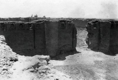 1918年、メソポタミアのマルウィヤタワーから見たサマラ市 作： Unbekannt