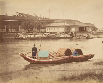 サンパン、1870年代。 作： Unbekannt