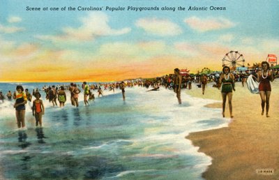 1942年に大西洋沿いにあるカロライナの人気プレイグラウンドの1つでのシーン。 作： Unbekannt
