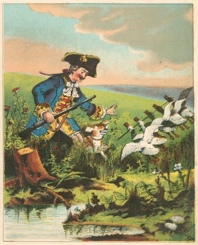 Rudolph Erich Raspe、c1850による男爵ミュンヒハウゼンの冒険のシーン 作： Unbekannt