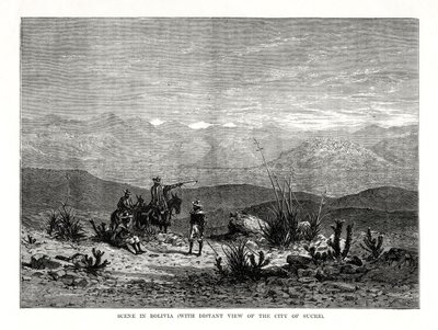 ボリビアのシーン、1877 作： Unbekannt