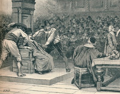下院の情景：強制された議長、1629年1905年 作： Unbekannt