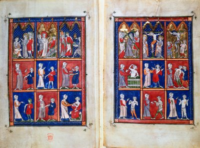 キリストの生涯の場面と医師と患者、c1300 作： Unbekannt