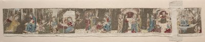 1330年代または1340年代に刺繍された祭壇の正面からの、聖母の生涯のシーン。 作： Unbekannt