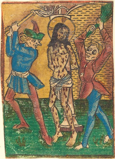 キリストのむち打ち、c。 1490年。 作： Unbekannt