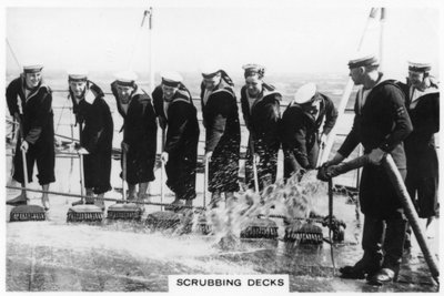 HMSネルソンでデッキをスクラブすること、1937 作： Unbekannt