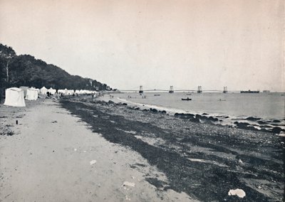シービュー-海水浴場と吊り桟橋、1895 作： Unbekannt