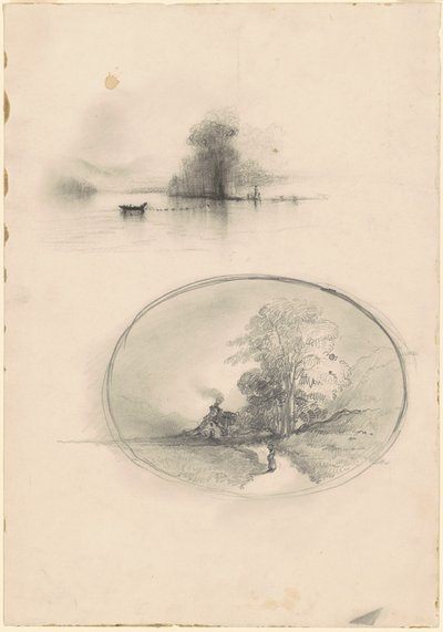 海景と風景、c。 1859年。 作： Unbekannt