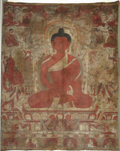 付添人の座る阿弥陀c。 1100年代。 作： Unbekannt