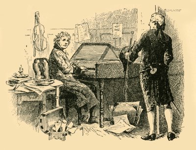 古い使い古したピアノ、1907年の前に座った。 作： Unbekannt