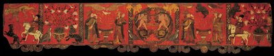 装飾塗装を施した木製パネルのセクション、1770〜1780年代 作： Unbekannt
