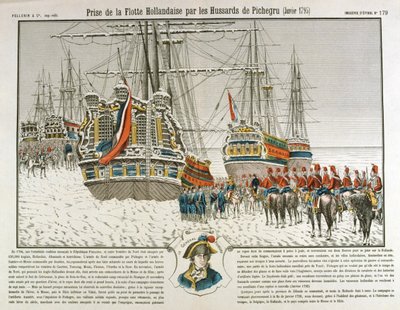 1795年1月、19世紀、ピケグル軍によるオランダ艦隊の押収 作： Unbekannt