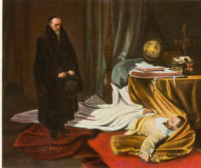 1634年2月26日、1936年、ヴァレンシュタインの遺体を身に着けたセニ。 作： Unbekannt