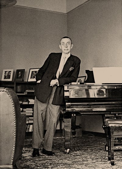 ヴィラ・セナールでのセルゲイ・ラフマニノフ（1939年 作： Unbekannt