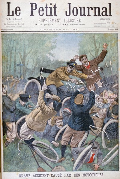 自転車による重大事故、パリ、1900 作： Unbekannt