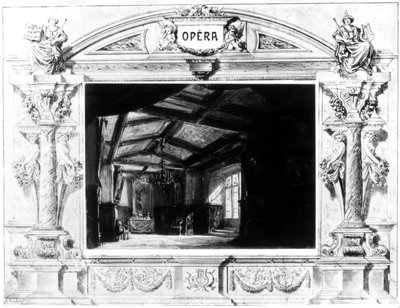 Mozarts Don Giovanniのセットデザイン、1875 作： Unbekannt