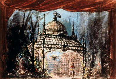 Mozarts The Magic Flute、1863のセットデザイン 作： Unbekannt