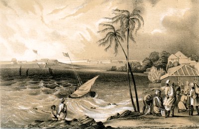 モンスーンの舞台、カンナノアーフォート、1847年 作： Unbekannt