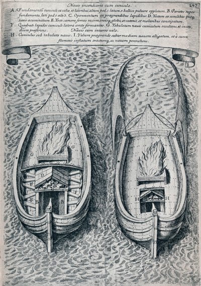 17世紀の消防船、c1660 作： Unbekannt