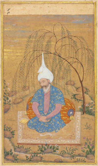Shah Tahmasp I 1514-1576横向きの席、c。 1575年。 作： Unbekannt