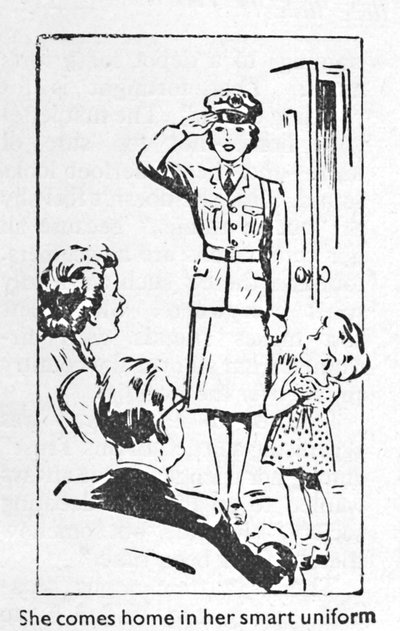 彼女はスマートユニフォームで帰宅しました、1940 作： Unbekannt