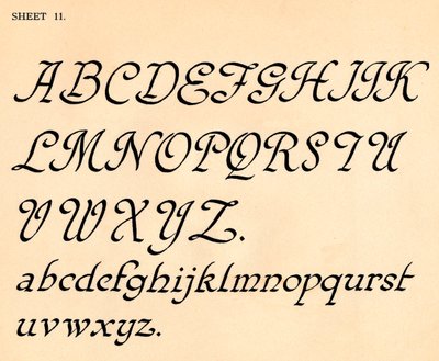 シート11、アルファベットのポートフォリオから、1929 作： Unbekannt